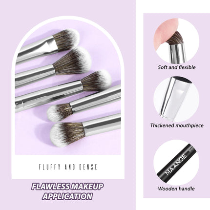 Velora Beauty 5pcs Eyeshadow Brush Set Concealer Shader Soft Bristles Makeup Tools