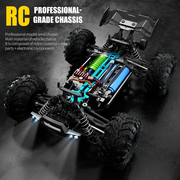 WLtoys 1:16 70KM/H OR 50KM/H 4WD RC Car With LED Remote Control Cars High Speed Drift Monster Truck for Kids VS 144001 Toys