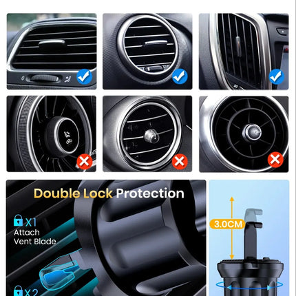 TOPK Air Vent Car Phone Holder Universal Handsfree Mount for iPhone Android Stand