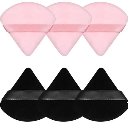 Velora Beauty Triangle Powder Puff Set 3/5/6pcs Soft Plush Makeup Foundation Powder Puff