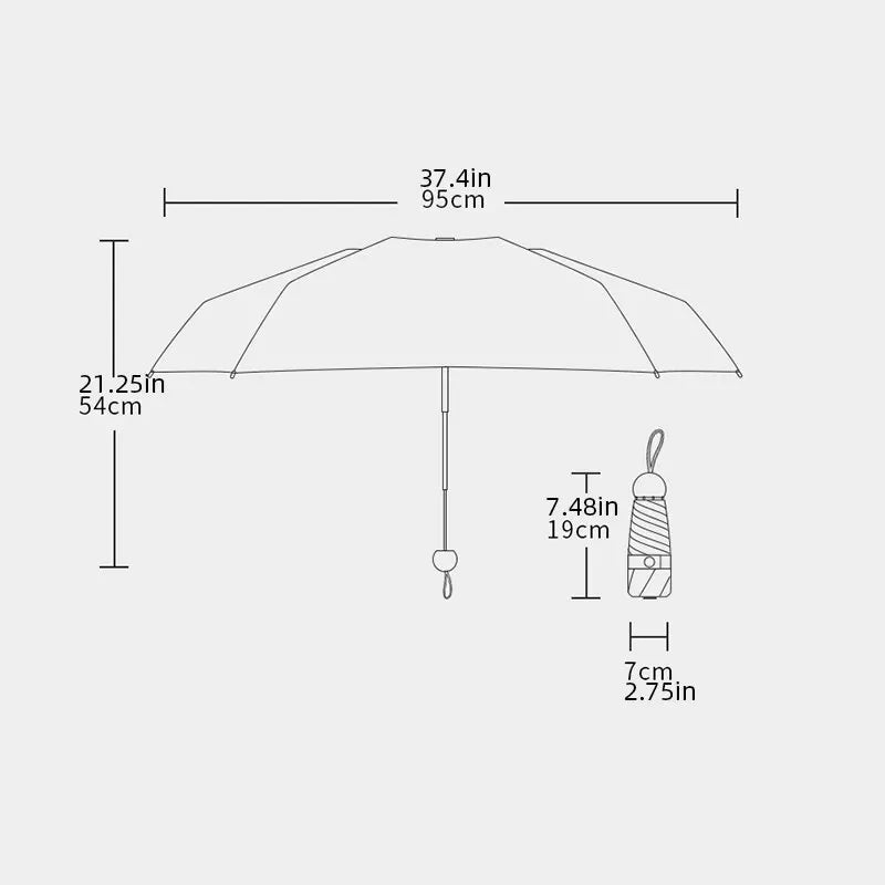 Travel UmbrellaCompact Lightweight Portable Automatic Strong Waterproof Folding Umbrellas With 6 Rib Reinforced Auto Open Close