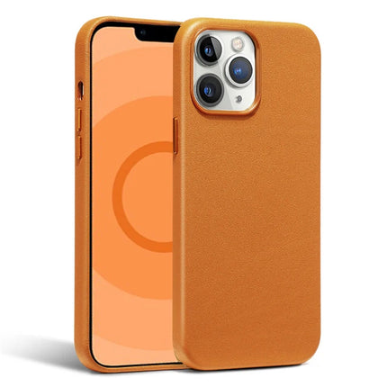 LuxeMag Leather Case for iPhone 15/14/13 Pro Max Plus Mini MagSafe Wireless Charge Animated Cover