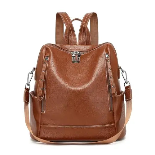 Miss Lulu Women's Anti-Theft PU Backpack, Large Capacity Convertible Shoulder Bag for School, Work, Travel & Daily Use, Multi-Po