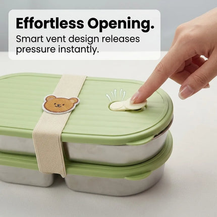 FreshSeal Stainless Steel Bento Lunch Box with Sauce Container
