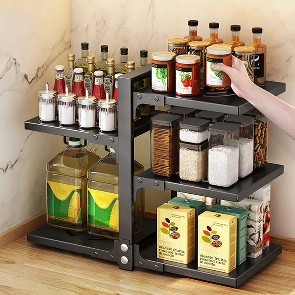 Lifeideas Multi Tier Adjustable Kitchen Pot Rack Organizer