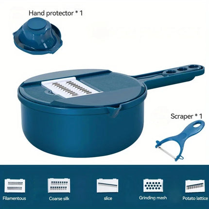 PrepEase 9-in-1 Multi Vegetable Chopper & Mandoline Slicer