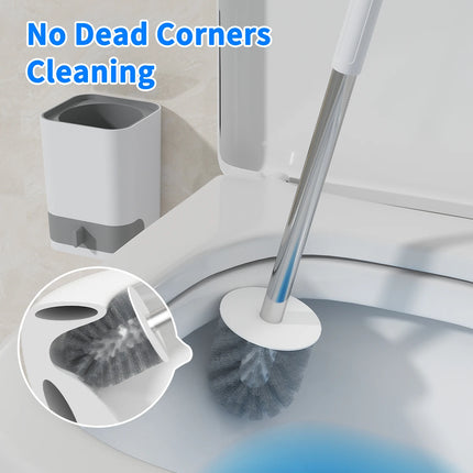 WORTHBUY Wall-Mounted Toilet Cleaning Brush with Holder