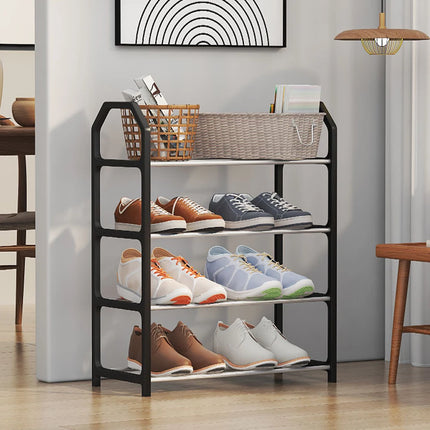 4-Tier Shoe Rack Assembly Storage Cabinet Multifunctional Space Saver Home Organizer