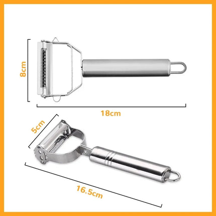 SteelEdge Dual Head Vegetable Peeler Stainless Steel Fruit Melon Kitchen Tool