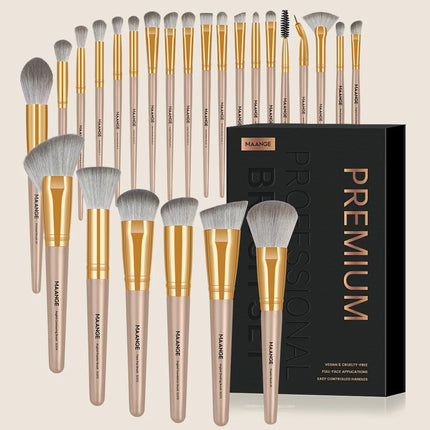 Velora Beauty 25pcs Makeup Brush Set Gift Box Foundation Eyeshadow Contour Concealer Kit
