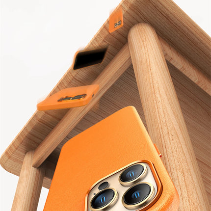 LuxeMag Leather Case for iPhone 15/14/13 Pro Max Plus Mini MagSafe Wireless Charge Animated Cover