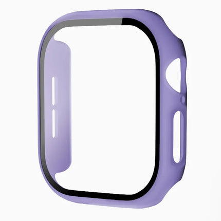 OKEYWOW Apple Watch tempered glass screen protector for Series 10-3 SE, fits 38mm to 46mm models, clear and durable protection.
