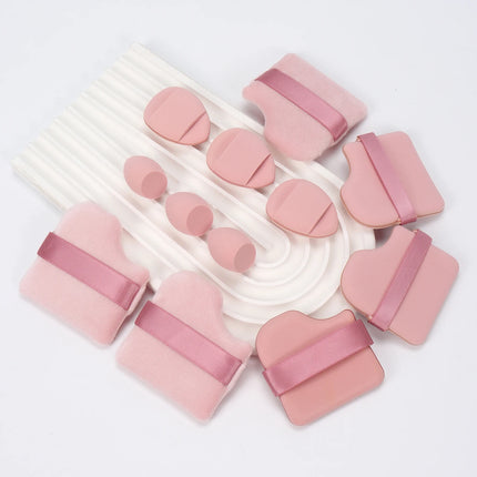Velvet Cloud 12 Piece Makeup Sponge Set Powder Puffs Mini Cushion Eggs Beauty Blenders