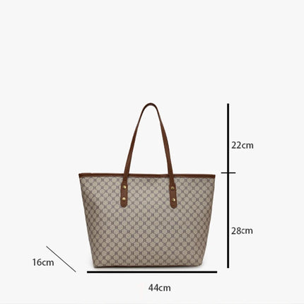 UrbanCarry PU Leather Tote Bag Large Capacity Women Shoulder Commuting Casual Handbag