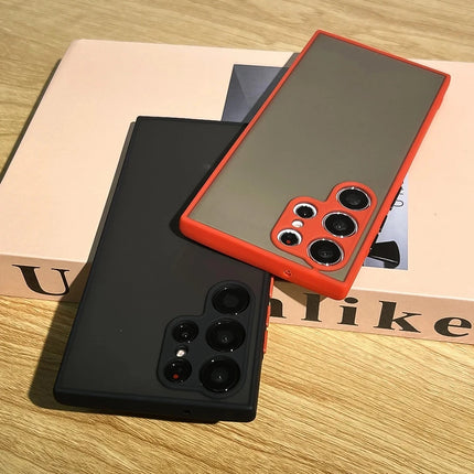 Samsung shockproof matte transparent phone case by OKEYWOW for S21, S20, Note20, A53, A52, A34, and more models.