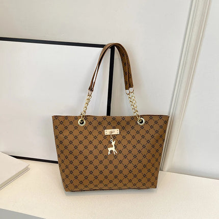 Women Autumn Winter Shoulder Bag Large Capacity Tote Handbag Presbyopic Style