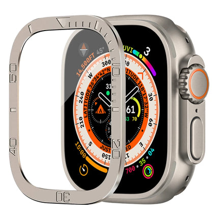 Apple Watch Ultra 3/2 49mm tempered glass bumper case with shockproof metal frame and HD screen protector from OKEYWOW.