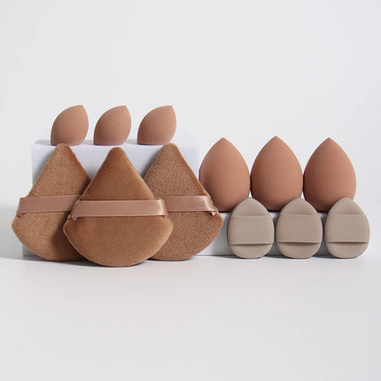 Velvet Cloud 12 Piece Makeup Sponge Set Powder Puffs Mini Cushion Eggs Beauty Blenders