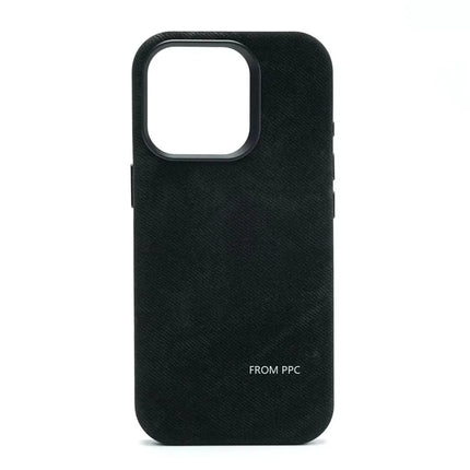 OKEYWOW iPhone 17/16/15 Pro Max flannel magnetic MagSafe case with matte finish and microfiber back, designed for wireless charging.