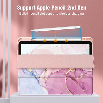 Smart PU iPad Case for Air 4/5/10th Gen/Pro 11/12.9/10.2/10.5 Transparent Cover