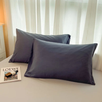 OKEYWOW solid color brushed fabric bedding set with duvet cover, pillowcases, bed sheet, and quilt cover in various sizes