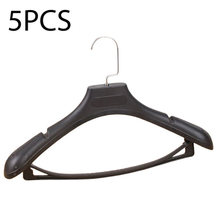HomeAura 5pcs Wide Shoulder Clothes Hanger Plastic Suit Coat Wardrobe Storage Organizer