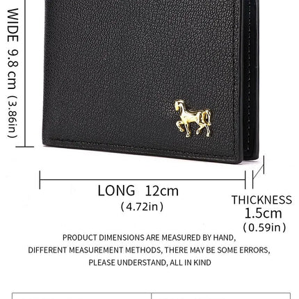 OKEYWOW men's horizontal multi-functional business wallet with zipper coin pocket and credit card holder, sleek and compact design