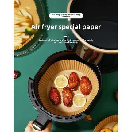 AirBake Square Air Fryer Liners 23cm Non Stick Disposable Parchment Cooking Paper