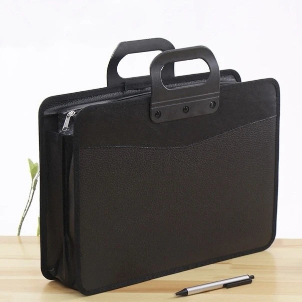 Large-capacity A4 Portable Document Bag Office Document Information Bags Pockmarked Dotted Briefcase Business Bag Promotional