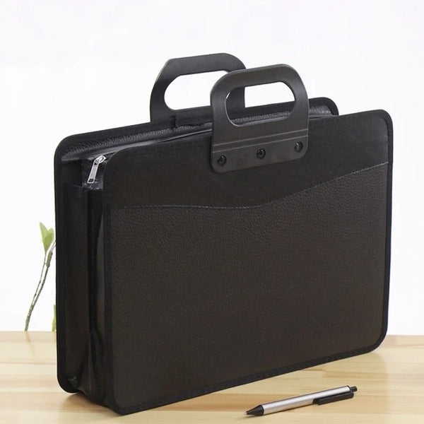 Large-capacity A4 Portable Document Bag Office Document Information Bags Pockmarked Dotted Briefcase Business Bag Promotional