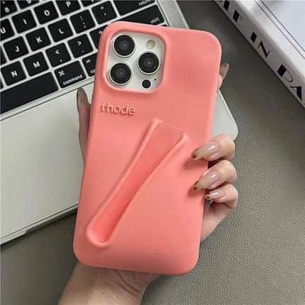LipCase Silicone Phone Case with Lipstick Holder for iPhone