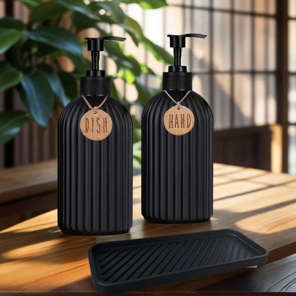 DuoSink 500ml Kitchen Soap Dispenser Set with Tray