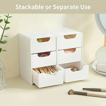 DeskNest 3Tier Organizer Drawers Office Jewelry Cosmetic Storage Box Portable Divider