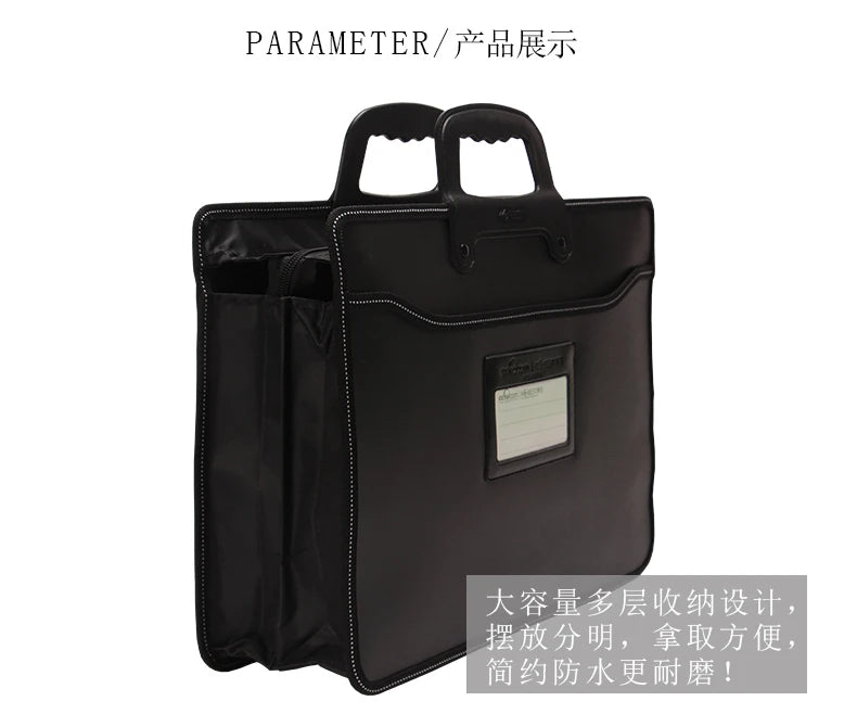 Large-capacity A4 Portable Document Bag Office Document Information Bags Pockmarked Dotted Briefcase Business Bag Promotional