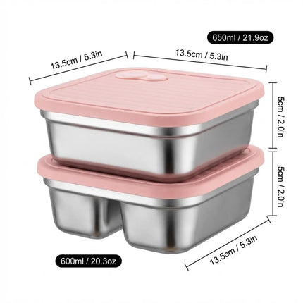 FreshSeal Stackable Stainless Steel Food Storage Container