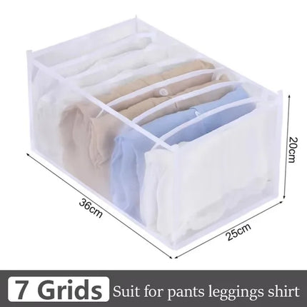 OKEYWOW underwear drawer organizer and storage box with dividers for bras, jeans, scarves, and closet organization.