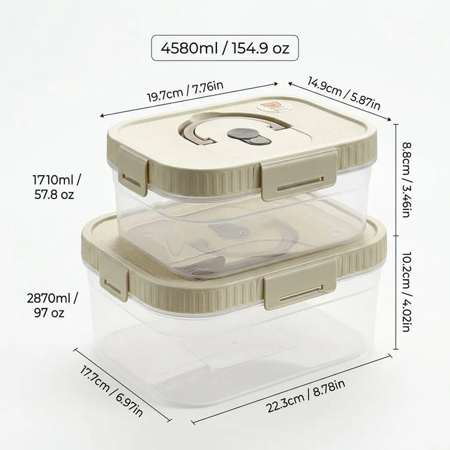FreshSeal Stackable Food Storage Container with Handle & Lid