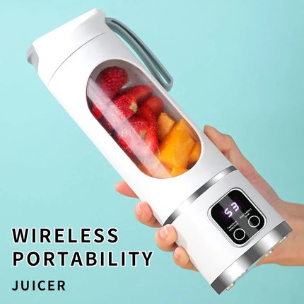 Portable 10-Blade Juicer Blender 450ml USB Rechargeable Ice Crusher