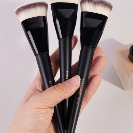 Velora Beauty 3pcs Makeup Brush Set Angled Flat Head Foundation Brush Soft Bristles with Box