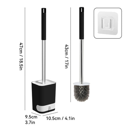 WORTHBUY Wall-Mounted Toilet Cleaning Brush with Holder