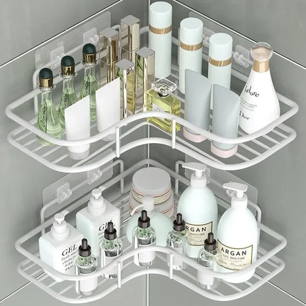 IronWall Metal Storage Shelf Bathroom Kitchen Organizer Rack Wall Mount