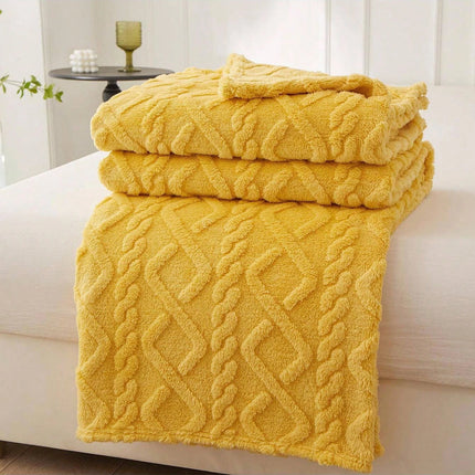 CloudSoft Coral Fleece Blanket Lightweight Sofa Bed Nap Throw Cover