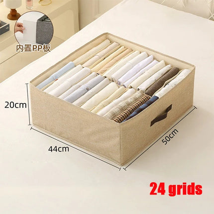 OKEYWOW clothes organizer storage box for pants, sweaters, and T-shirts, ideal for wardrobe drawer compartments