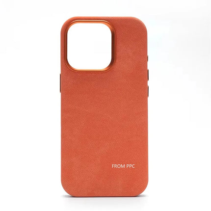 OKEYWOW iPhone 15/16/17 Pro Max flannel matte MagSafe case with microfiber back, magnetic design, and wireless charging compatibility