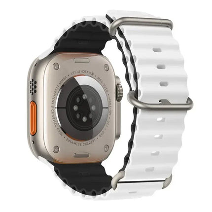TideFlex Silicone Band for Apple Watch Ultra 2/Series 10/9/8/7/6/SE 49mm–40mm Sport Strap