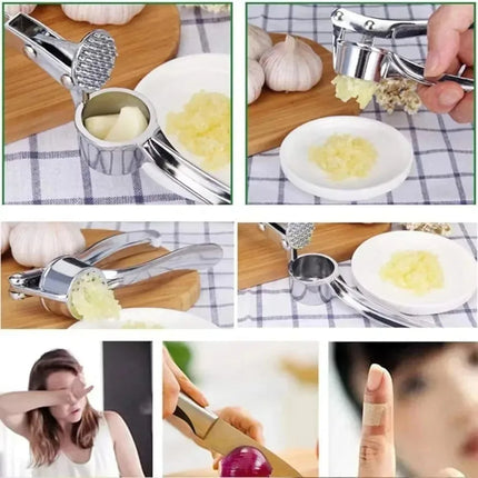 Heavy Duty Garlic Press Mincer for Easy Squeeze & Cleaning