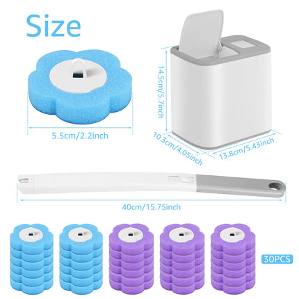 Disposable Toilet Brush Set with Holder Bathroom Cleaning Kit