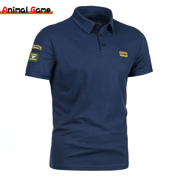 Korean Solid Color Men's Polo Shirts Casual Short Sleeve Turn Down Mens Shirts Fashion Streetwear Polos for Men 5XL