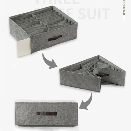 OKEYWOW clothes organizer storage box for pants, sweaters, and T-shirts in a wardrobe drawer compartment.