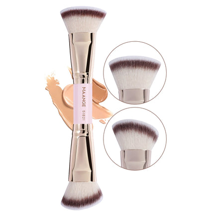 Velora Beauty 2pcs Foundation Brush Set Liquid Cream Powder Contour Blending Concealer Tool